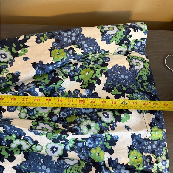 Tory Burch Amalia Linen Floral Fit & Flare Dress - Picture 7 of 8